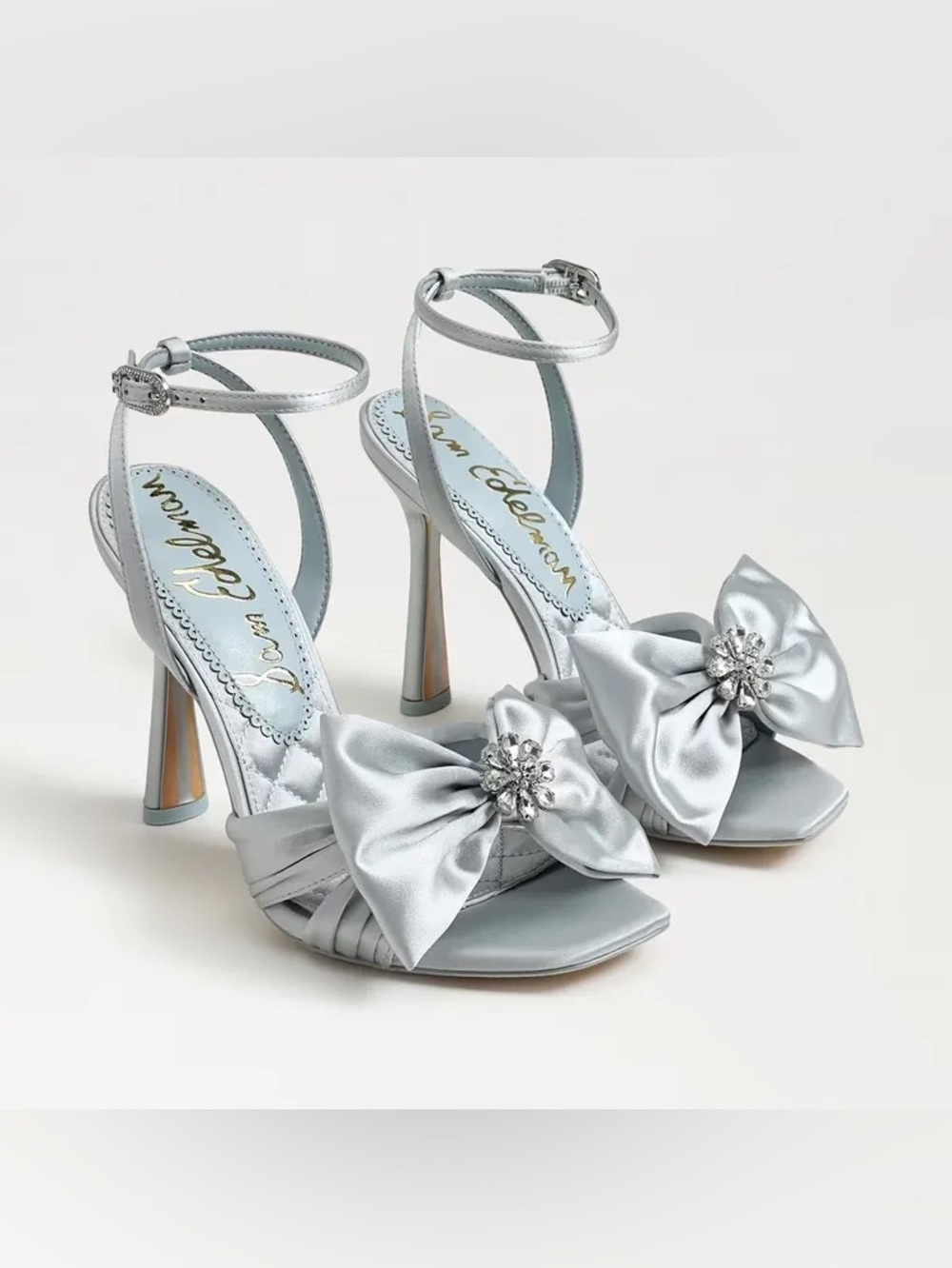 Sam Edelman Blue Satin Lexi Heeled Sandals NWT